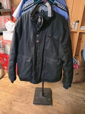Men's Black Field Jacket with Quilted Lining Bin 6